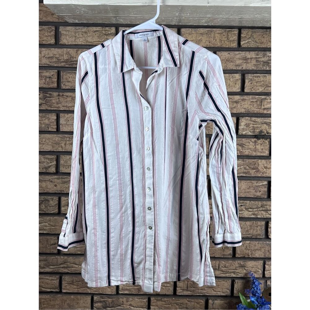 Monograph long‎ sleeve blouse
